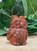 Red Obsidian Owl Carving 3.5cm