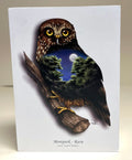 Morepork Ruru White Block Hanging by Sophie Blokker