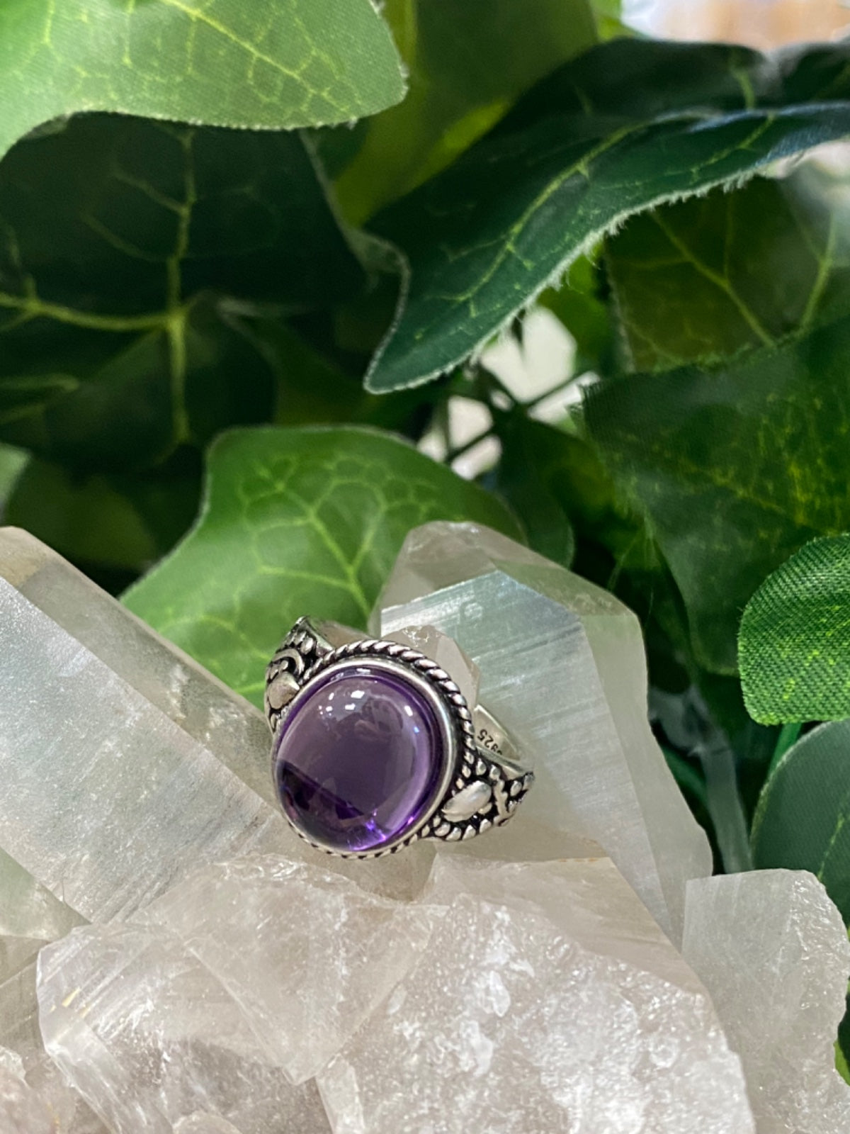 Amethyst Oval Ring Size 8