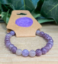 Purple Mica Bead Bracelet 6mm