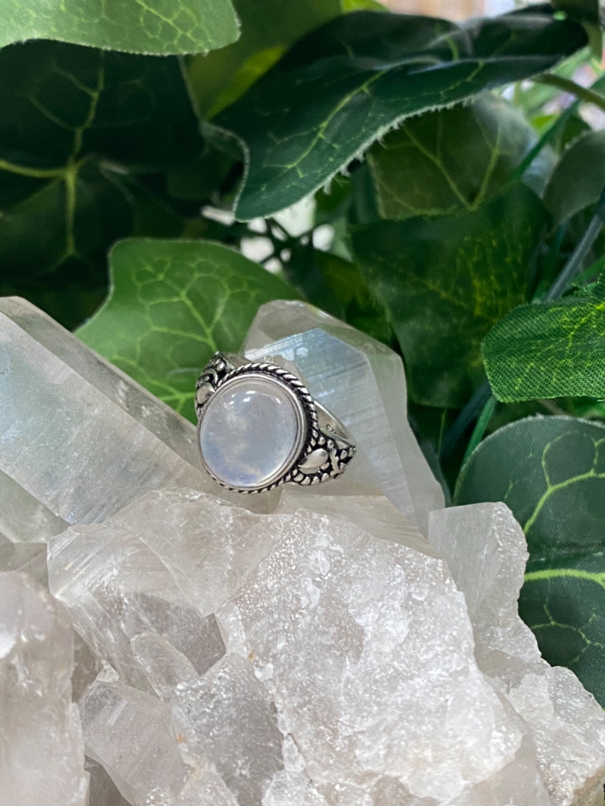 Moonstone Oval Ring Size 6