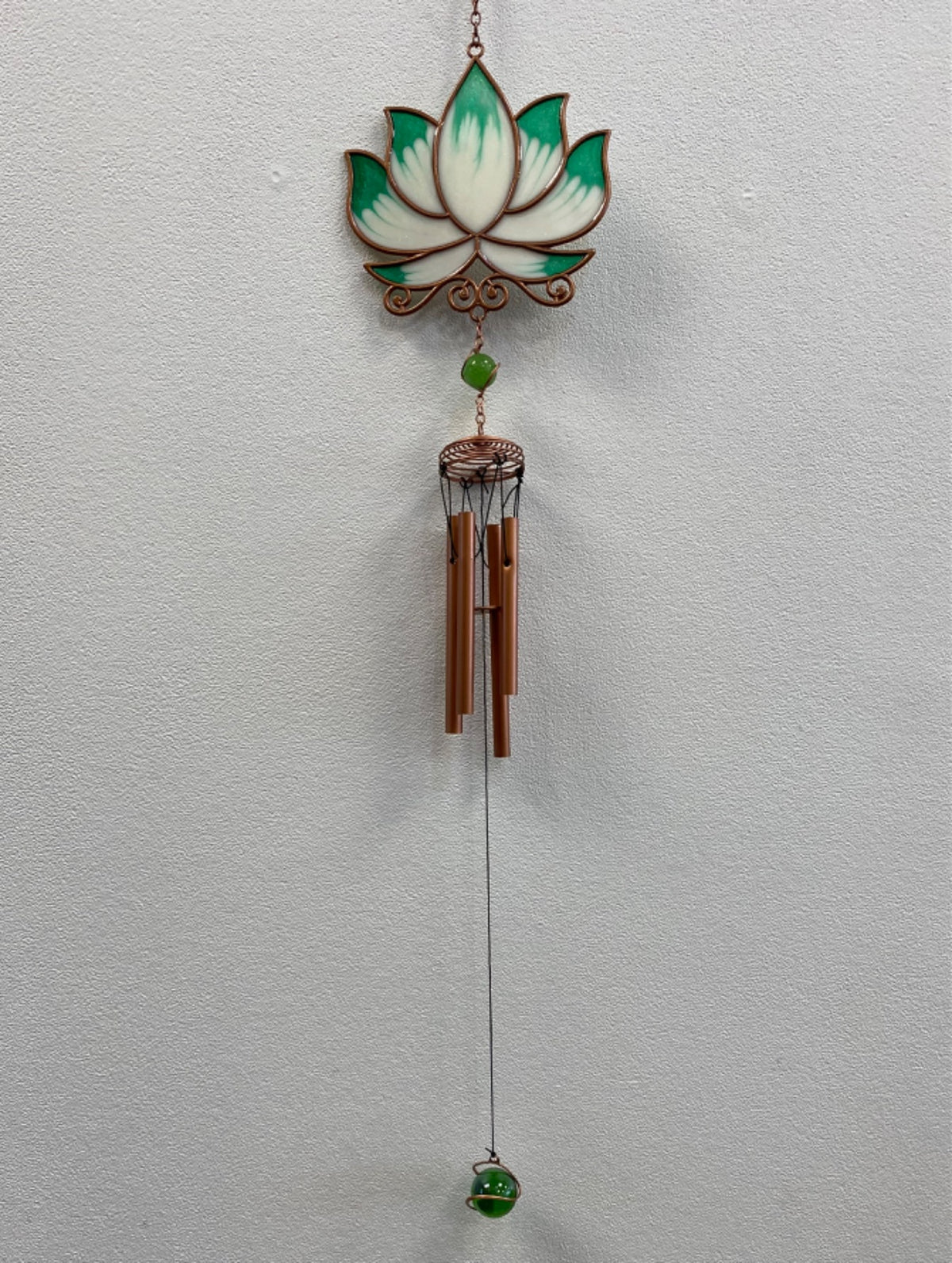 Green Lotus Windchime Suncatcher