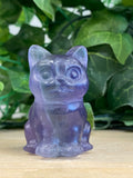 Fluorite Cat Carving