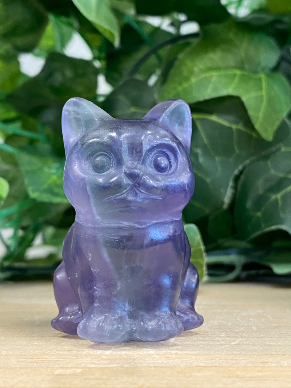 Fluorite Cat Carving
