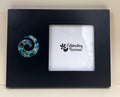 Medium Pāua Shell Koru Photo Frame Black Kiwiana
