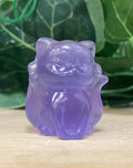 Purple Fluorite Fox Carving 3cm