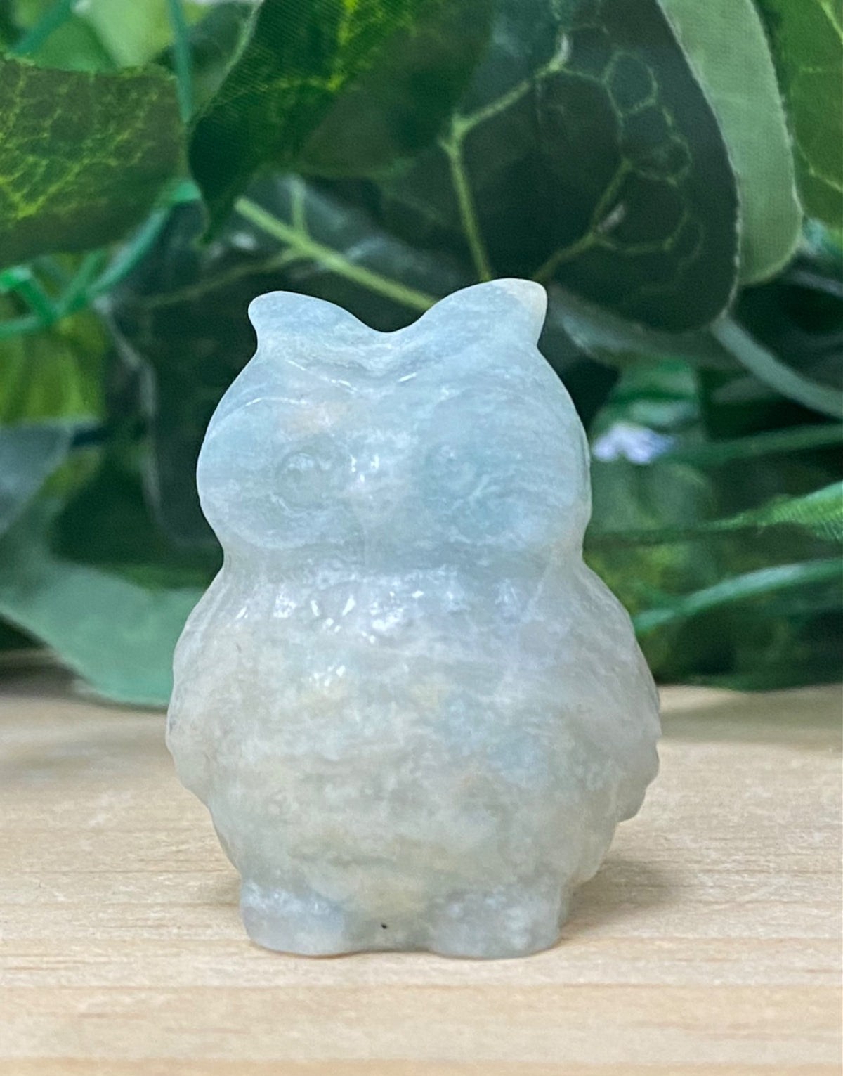 Aquamarine Owl Carving 3.5cm