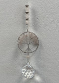 Rose Quartz Crystal Tree of Life Hanger