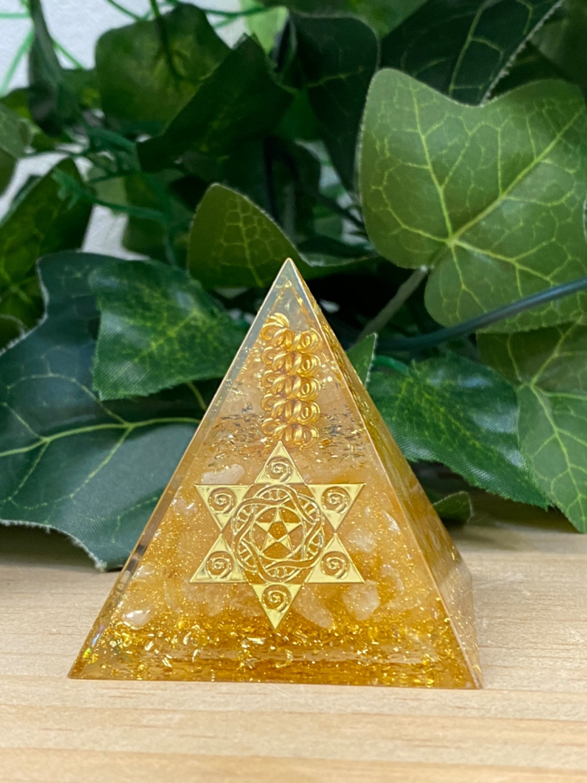 Citrine Golden Wealth Crystal Pyramid