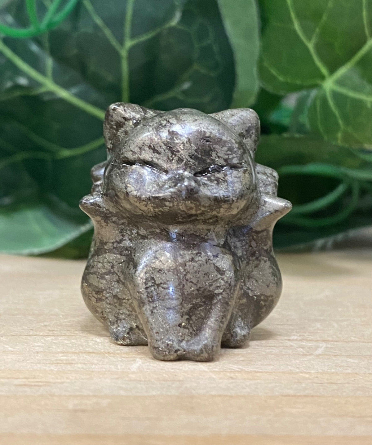 Pyrite Fox Carving 3cm