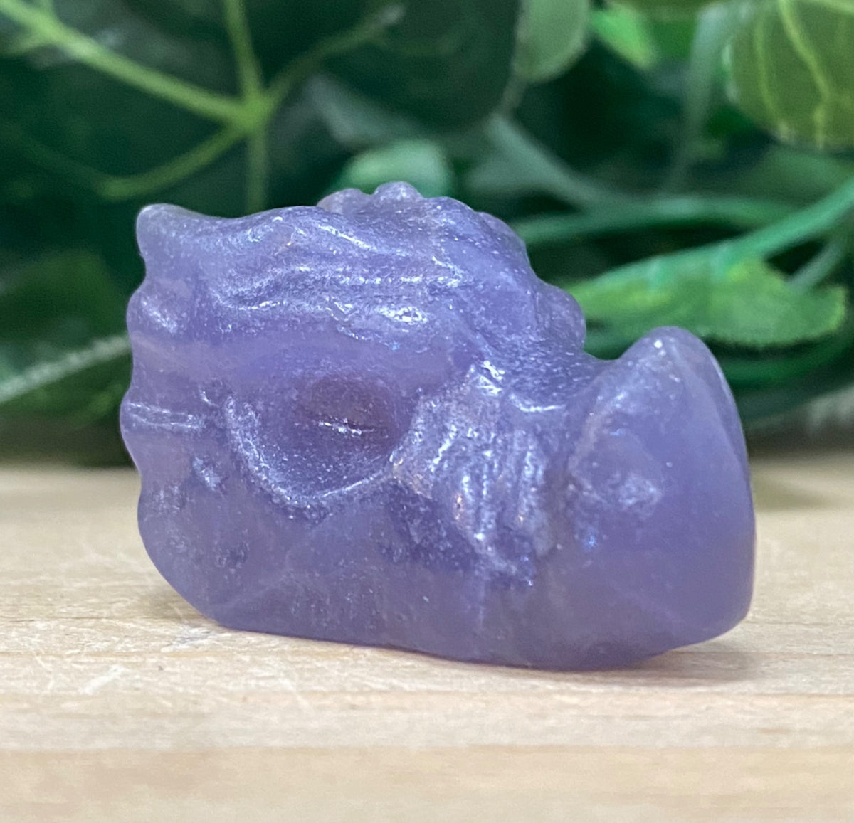 Fluorite Dragon Head Carving 3.5cm