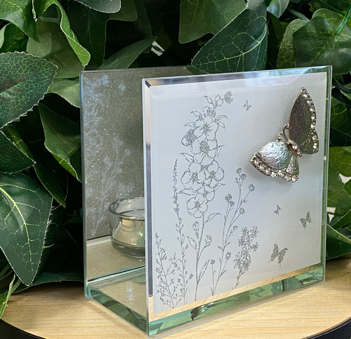 Mirror Butterfly Tealight Candle Holder