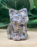 Pavement Stone Sitting Cat Carving 3cm