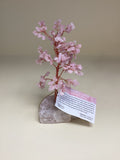 Rose Quartz tree on rose quartz base Large Chip Tree 25cm base