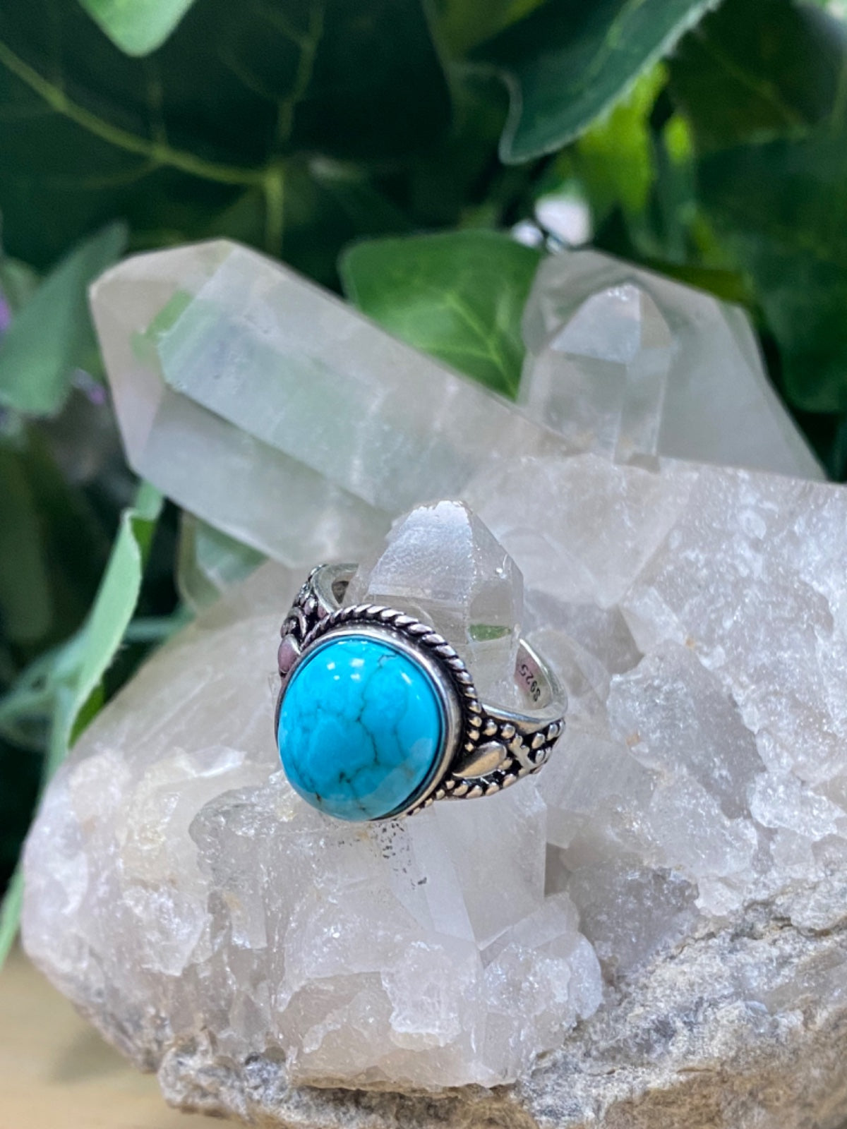 Turquoise Oval Ring Size 8