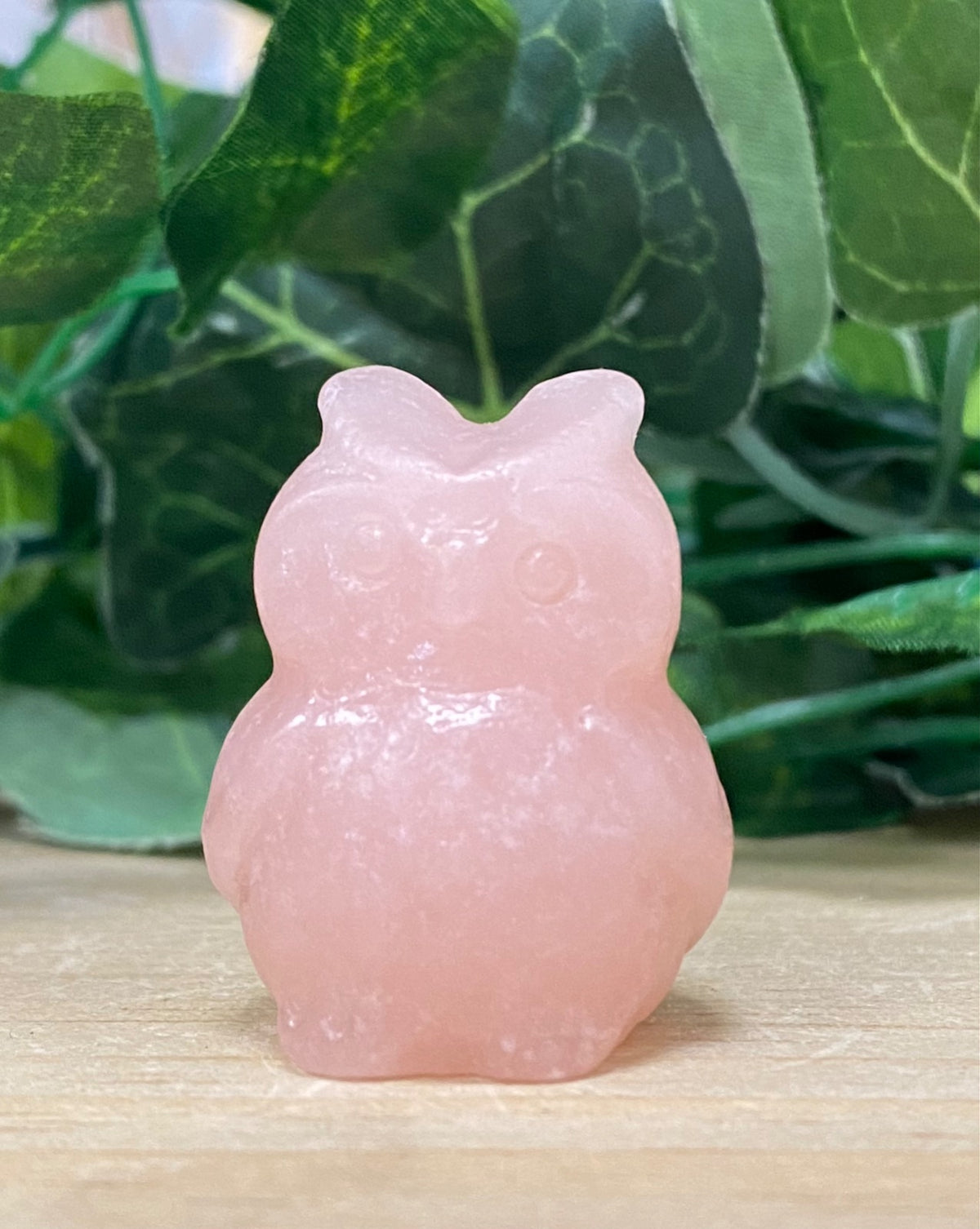 Rose Quartz Owl Carving 3.5cm