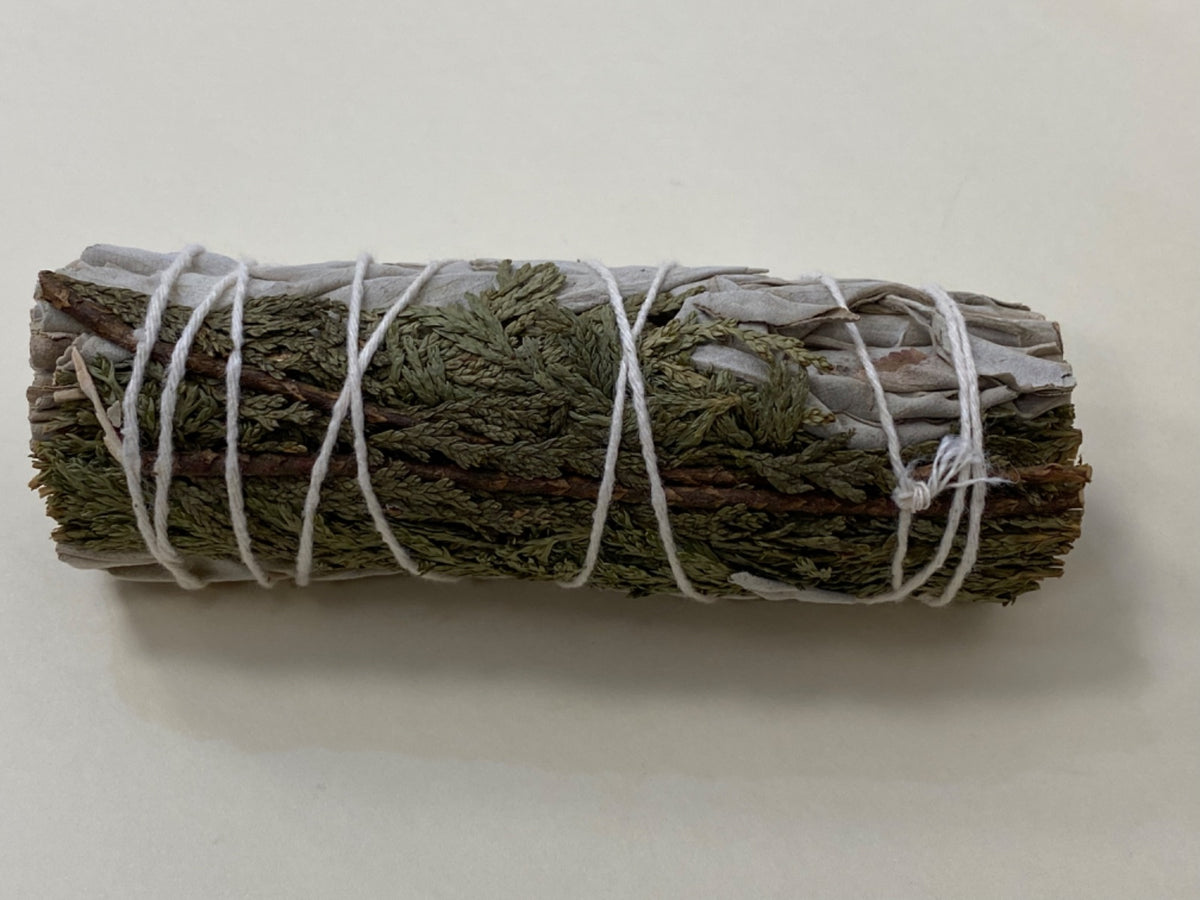 Smudge White Sage and Cedar Bundle 4 inch