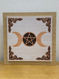 Triple moon Colour Changing LED Plaque