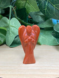 Red Jasper Angel Carving