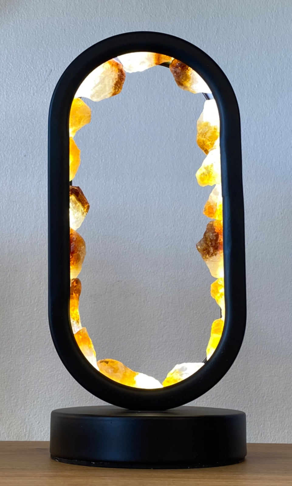 Citrine Oval Portal LED Light Black