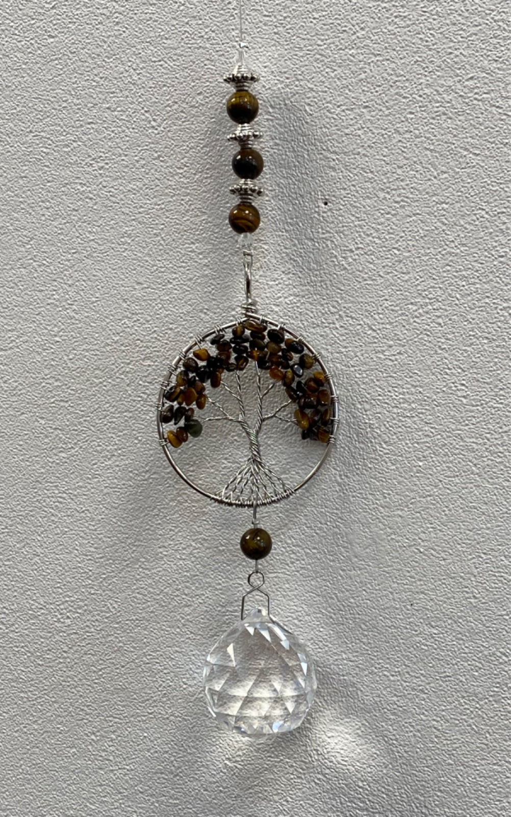 Tiger Eye Crystal Tree of Life Hanger