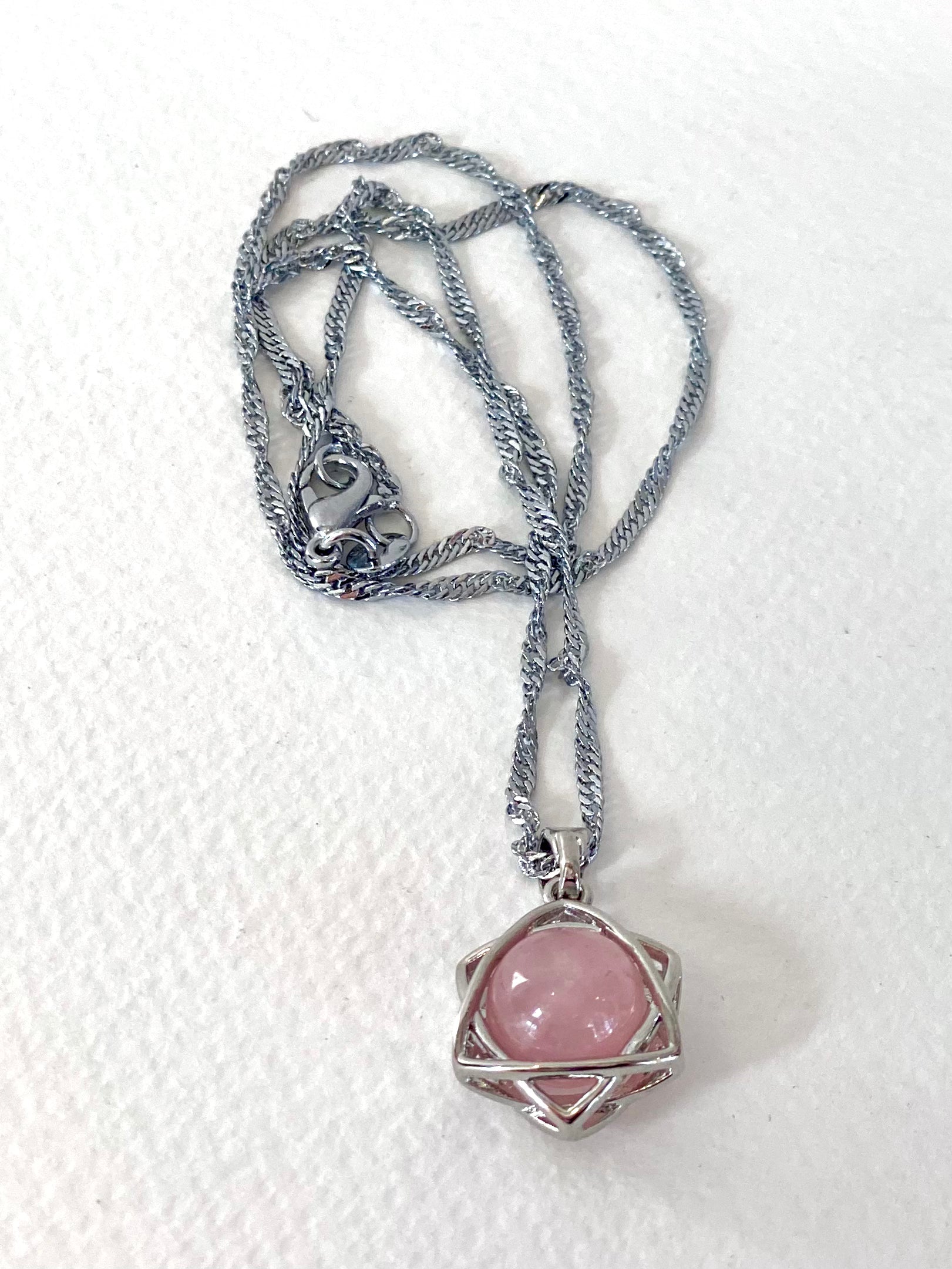 Rose Quartz Star Pendant
