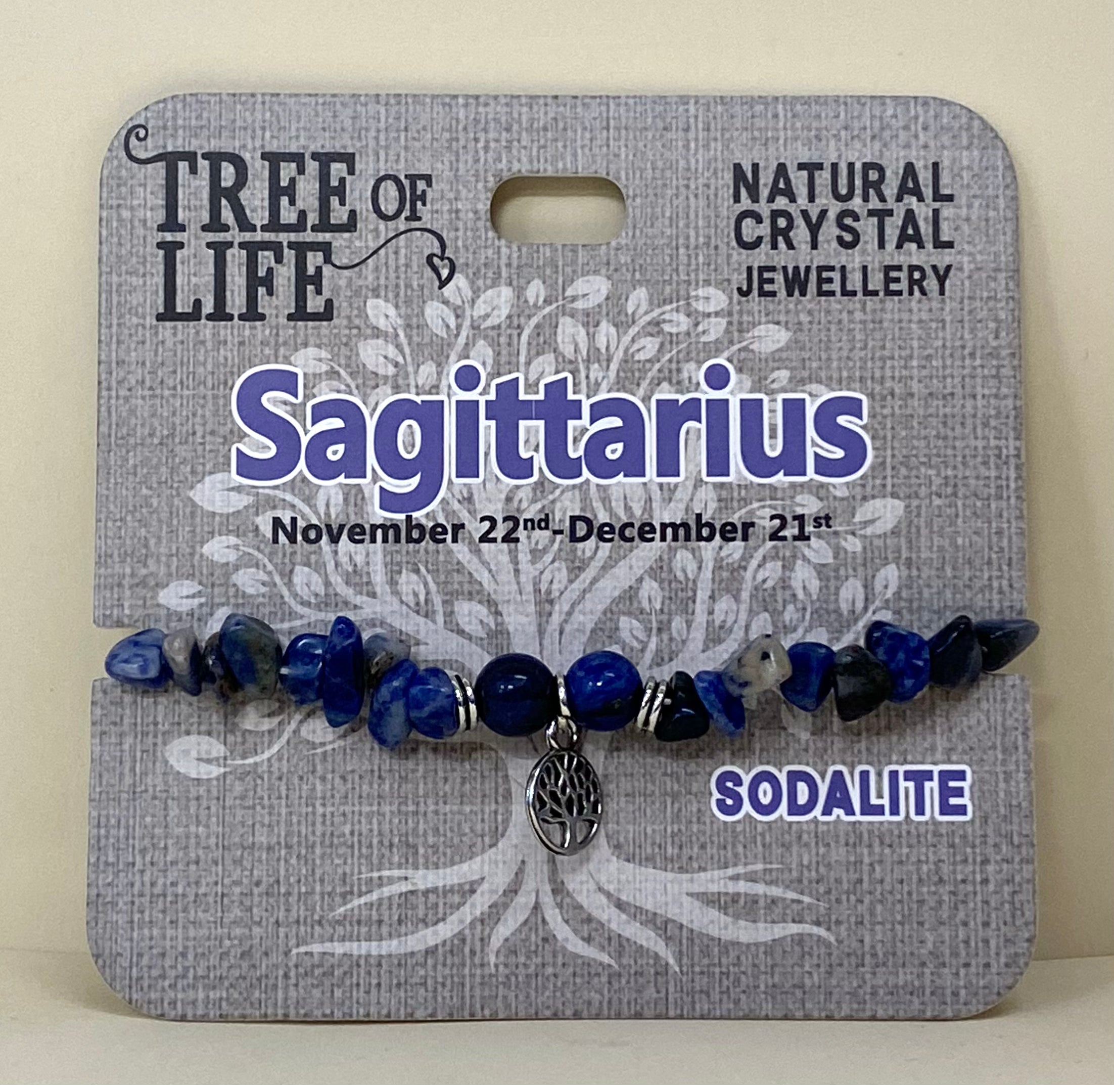 Sodalite Sagittarius Bracelet Tree of Life