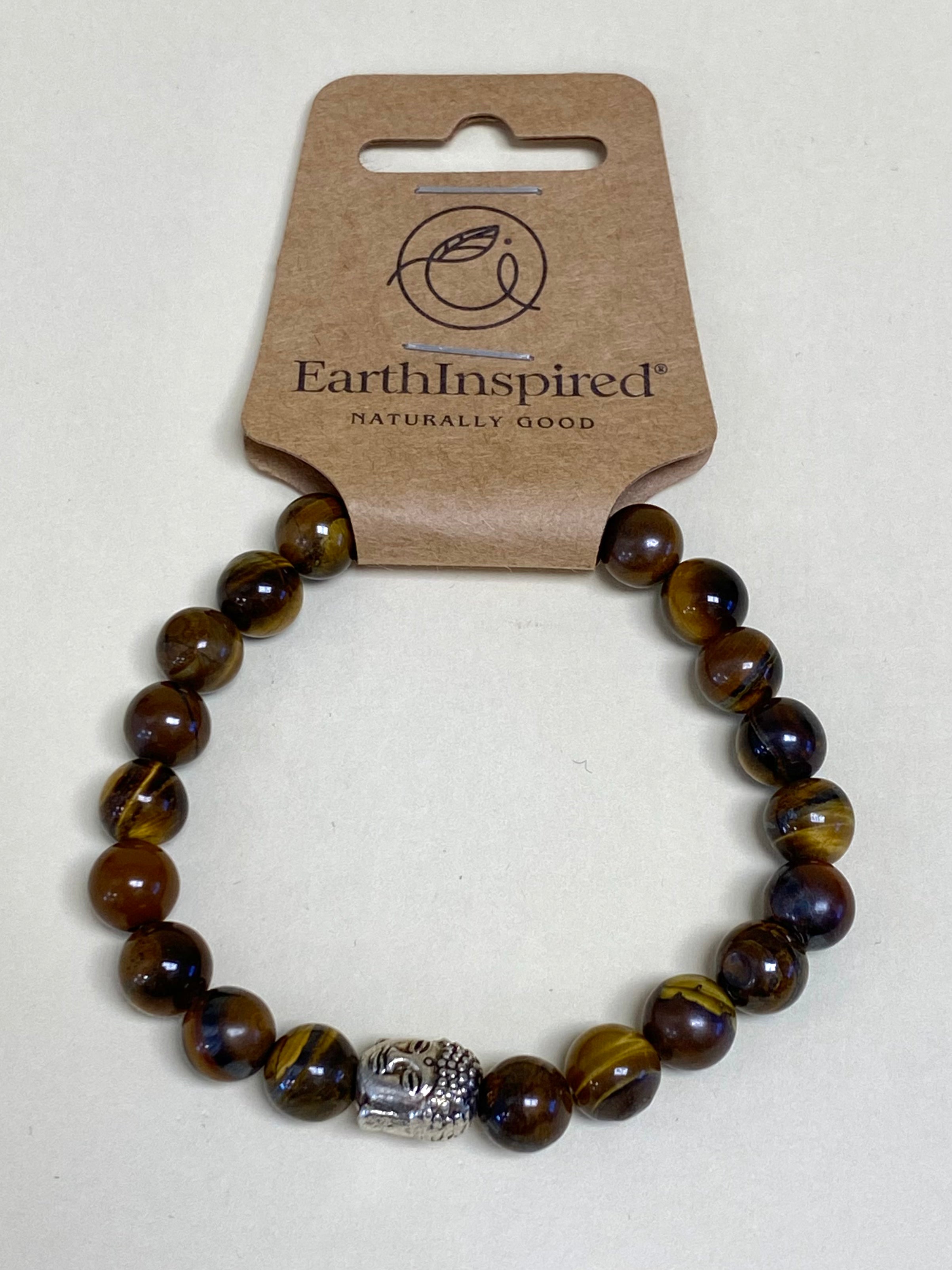Tigers Eye Buddha 8mm Bead Bracelet