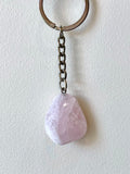 Seer Stone Keyring Rose Quartz