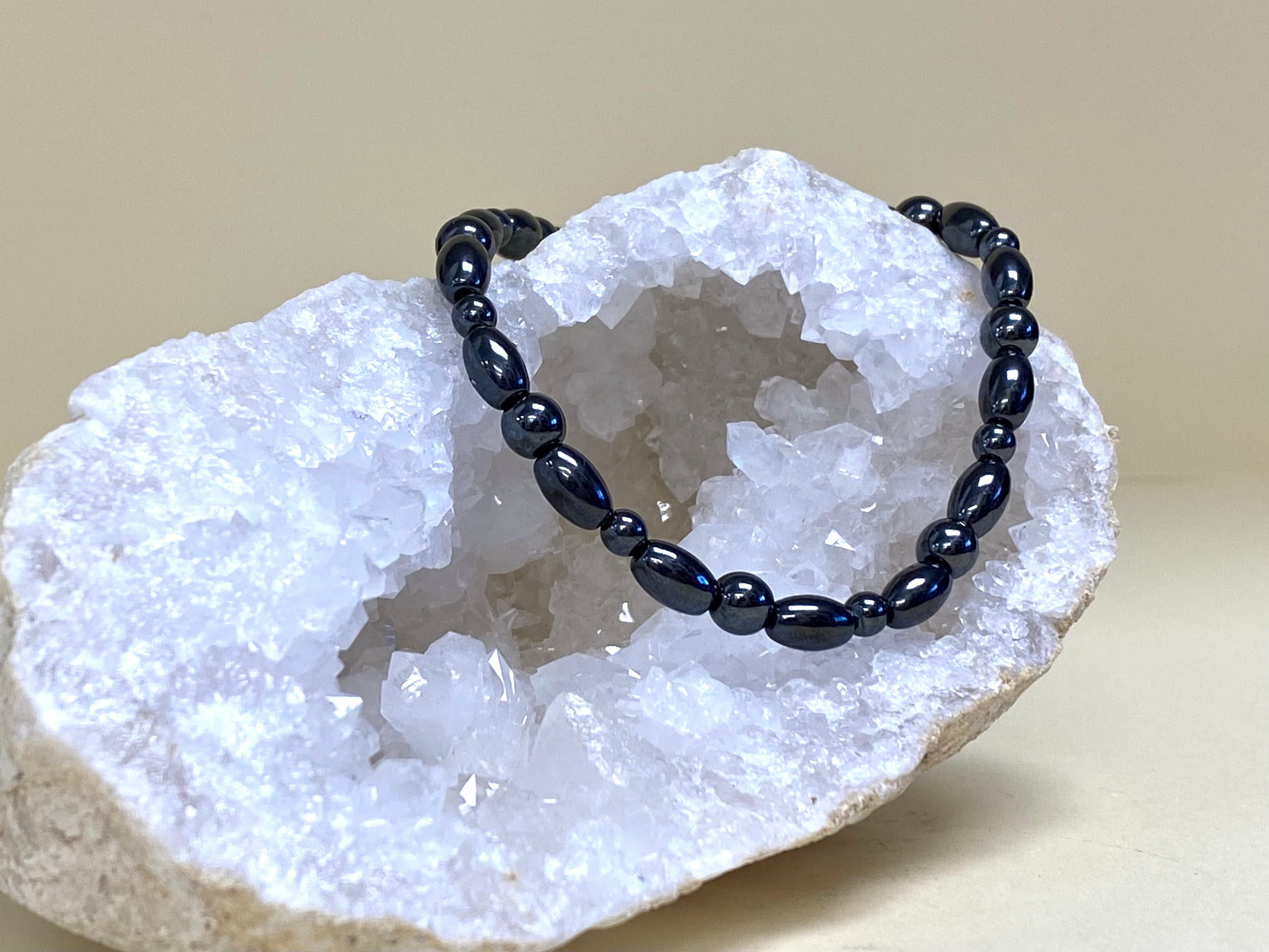 Mixed Hematite Magnetic Bracelet 6mm
