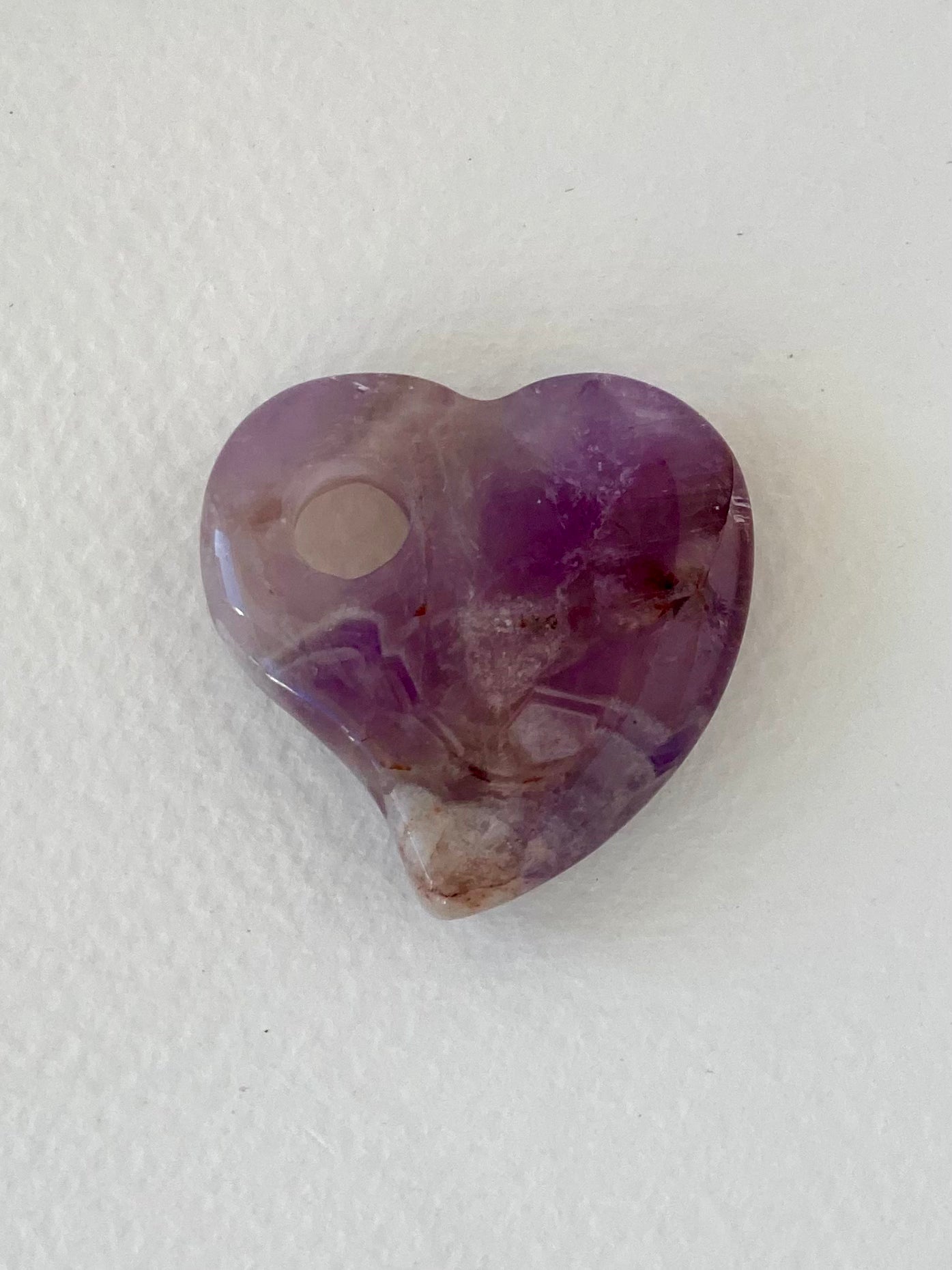 Amethyst Heart with Hole