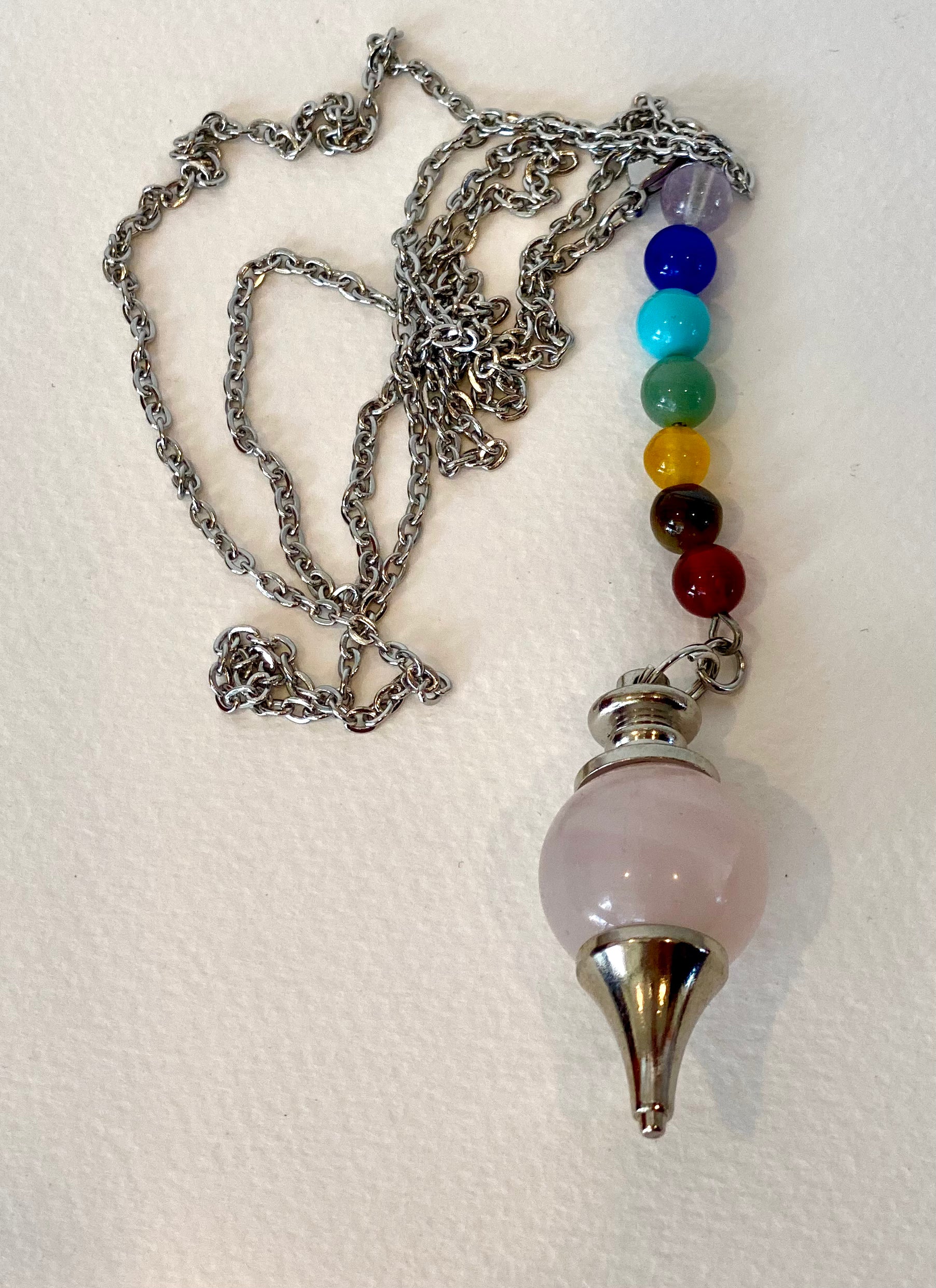 Pendulum Necklace Rose Quartz
