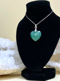 Aventurine Heart pendant necklace 20mm