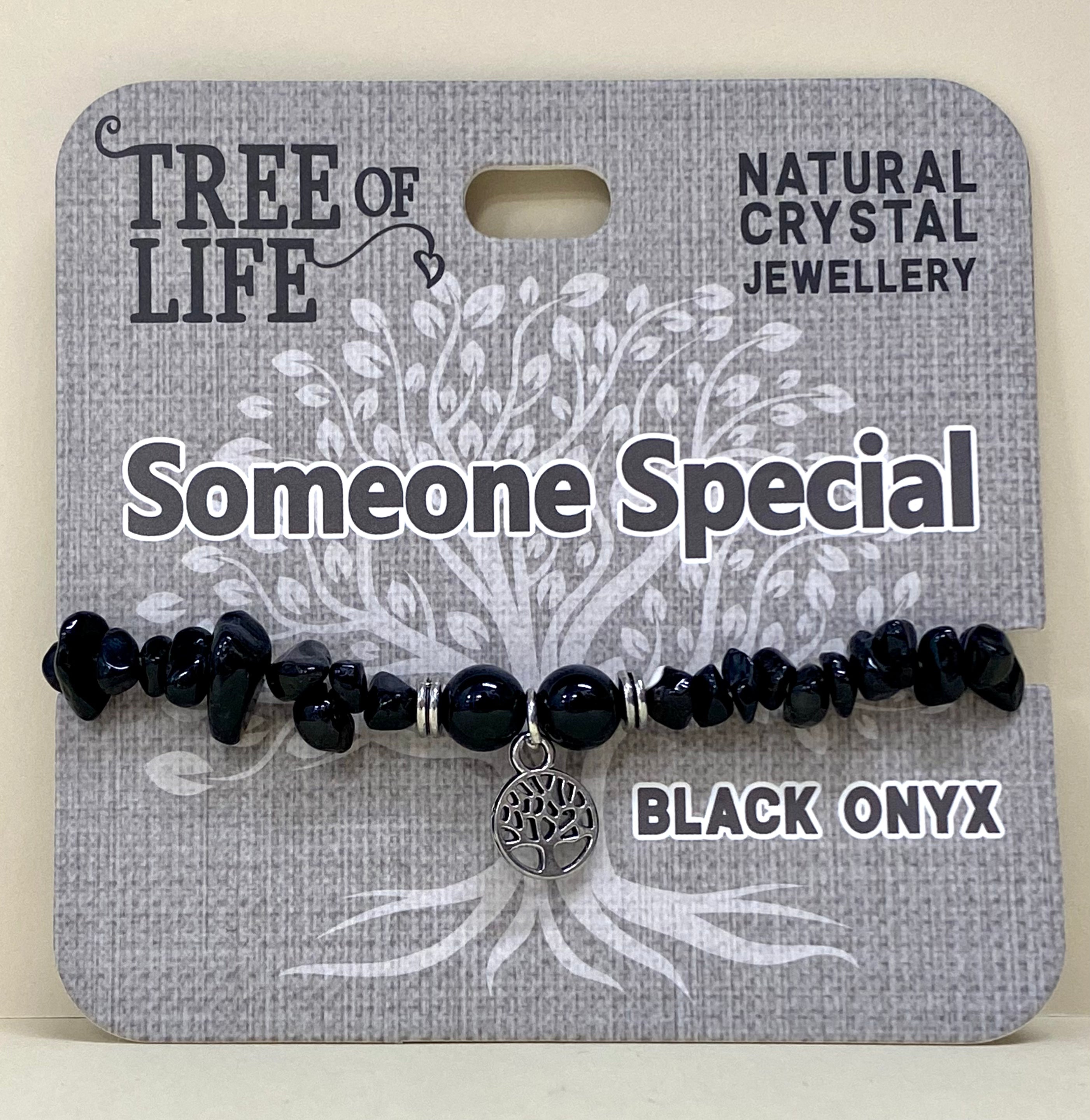 Someone Special Onyx Chip Bracelet Tree of Life