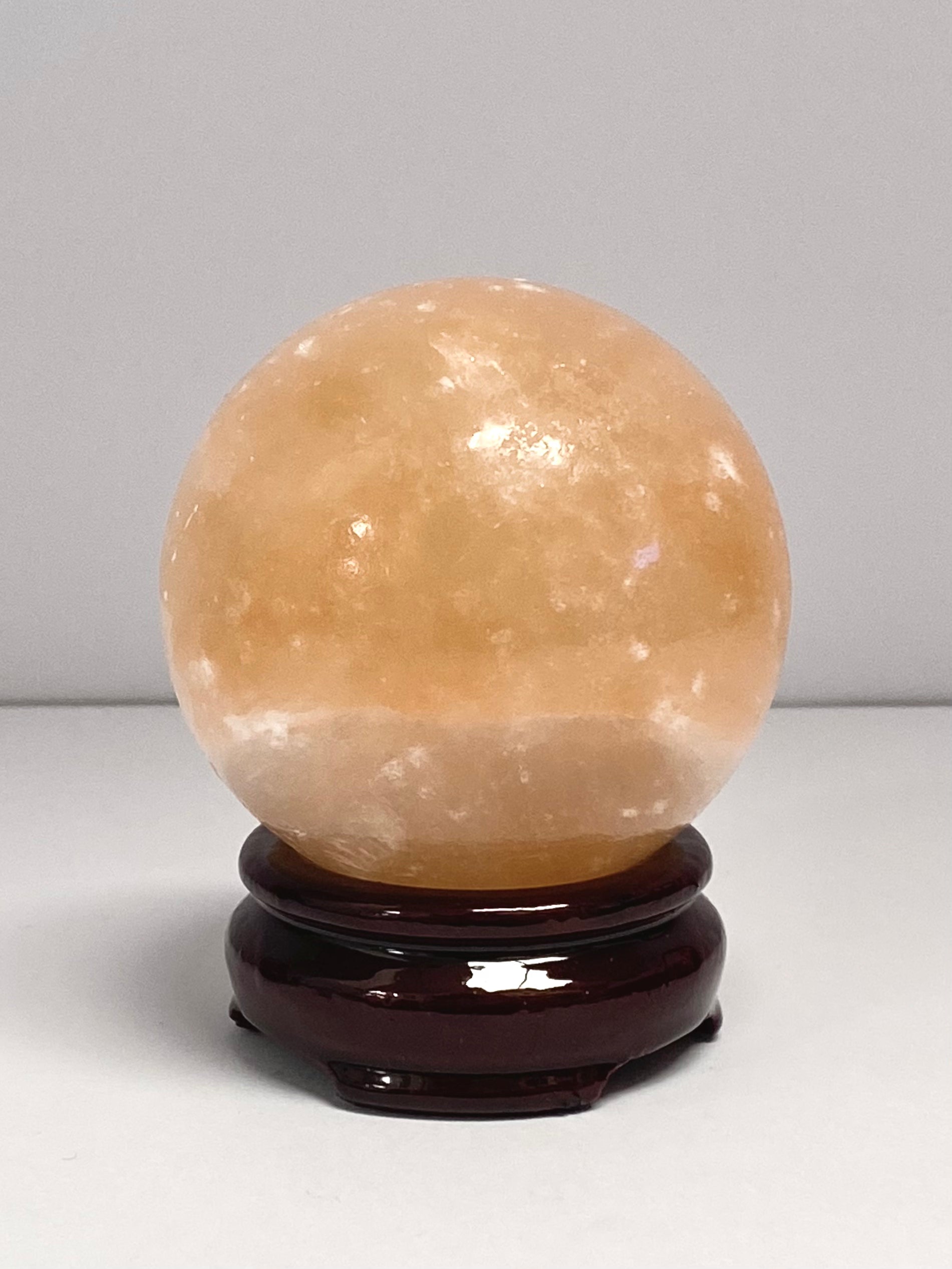 Peach Selenite Sphere 8cm