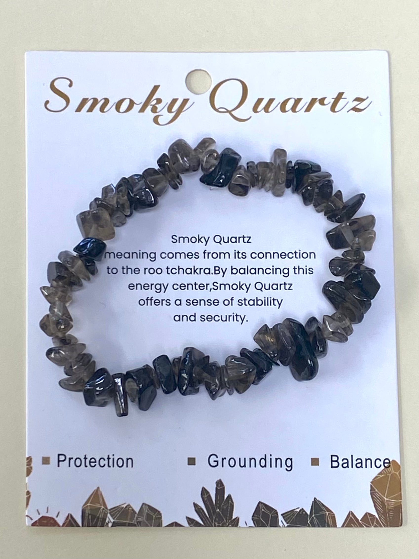 Smoky Quartz Chip Bracelet