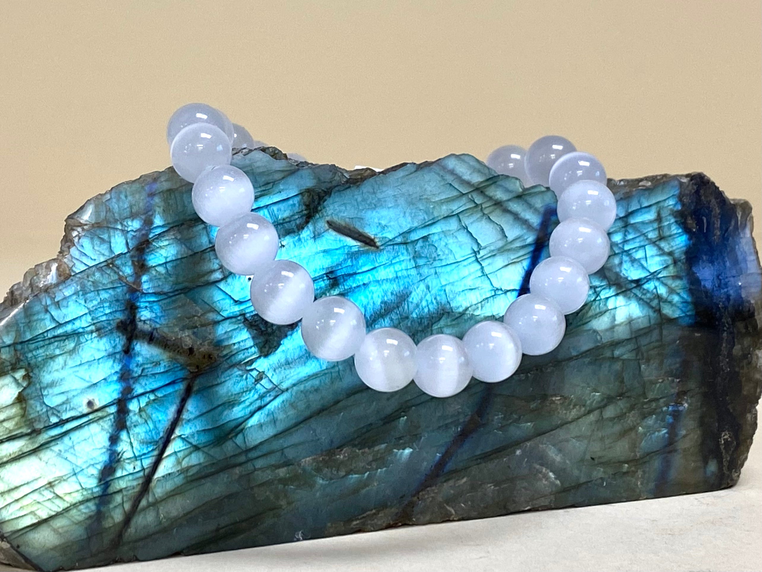 Selenite 8mm Bead Bracelet