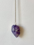 Amethyst raw pendulum