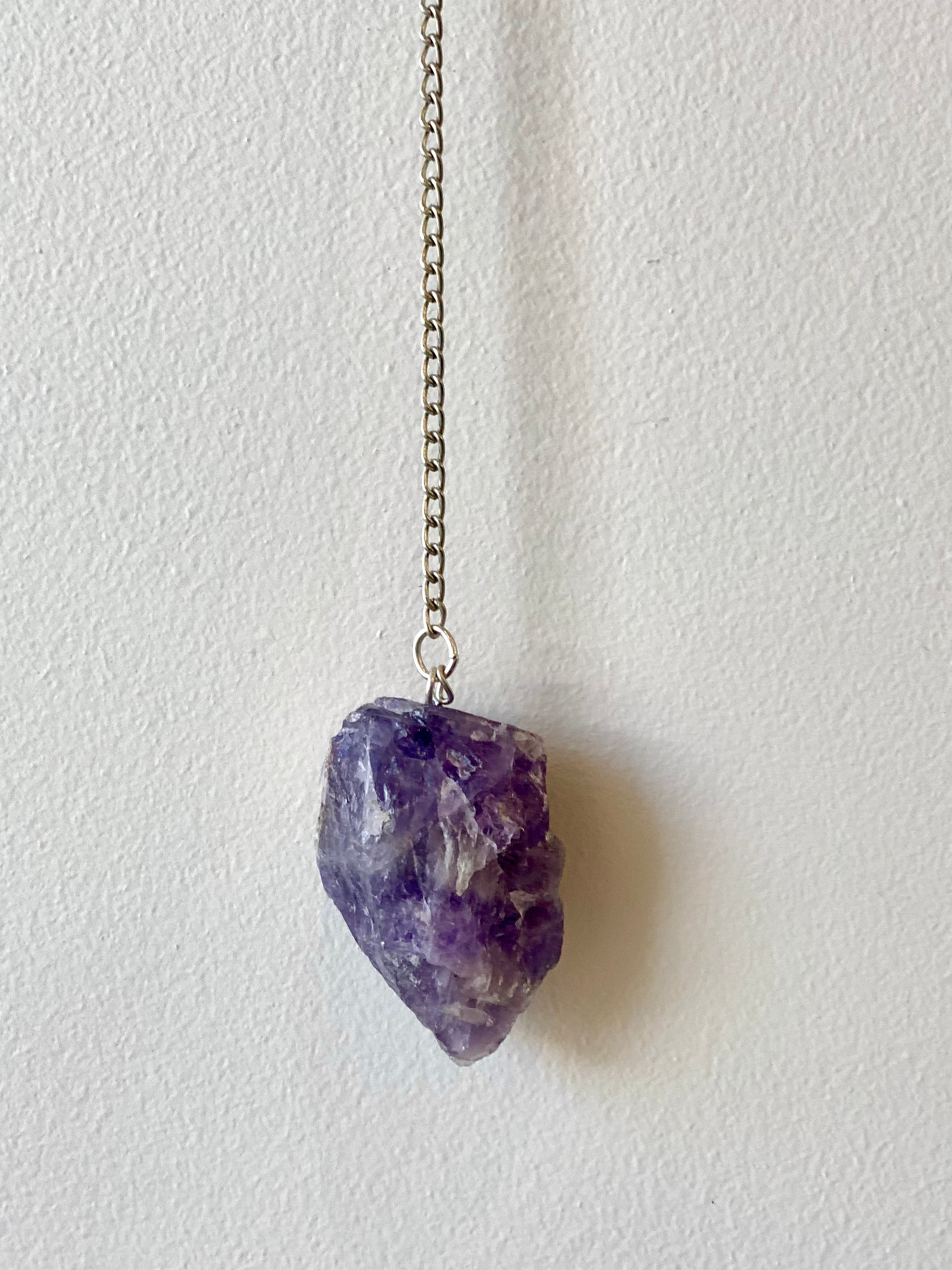 Amethyst raw pendulum