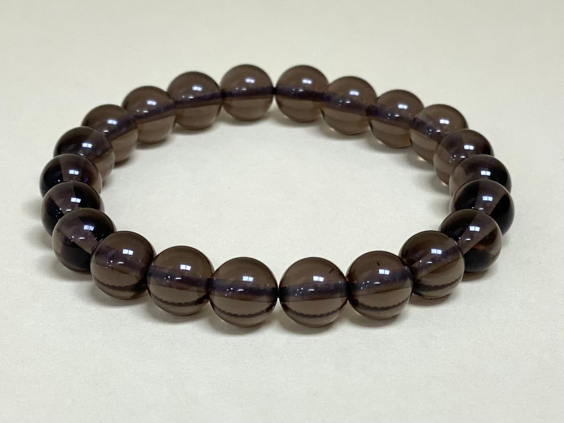 Smoky Quartz bead bracelet 8mm
