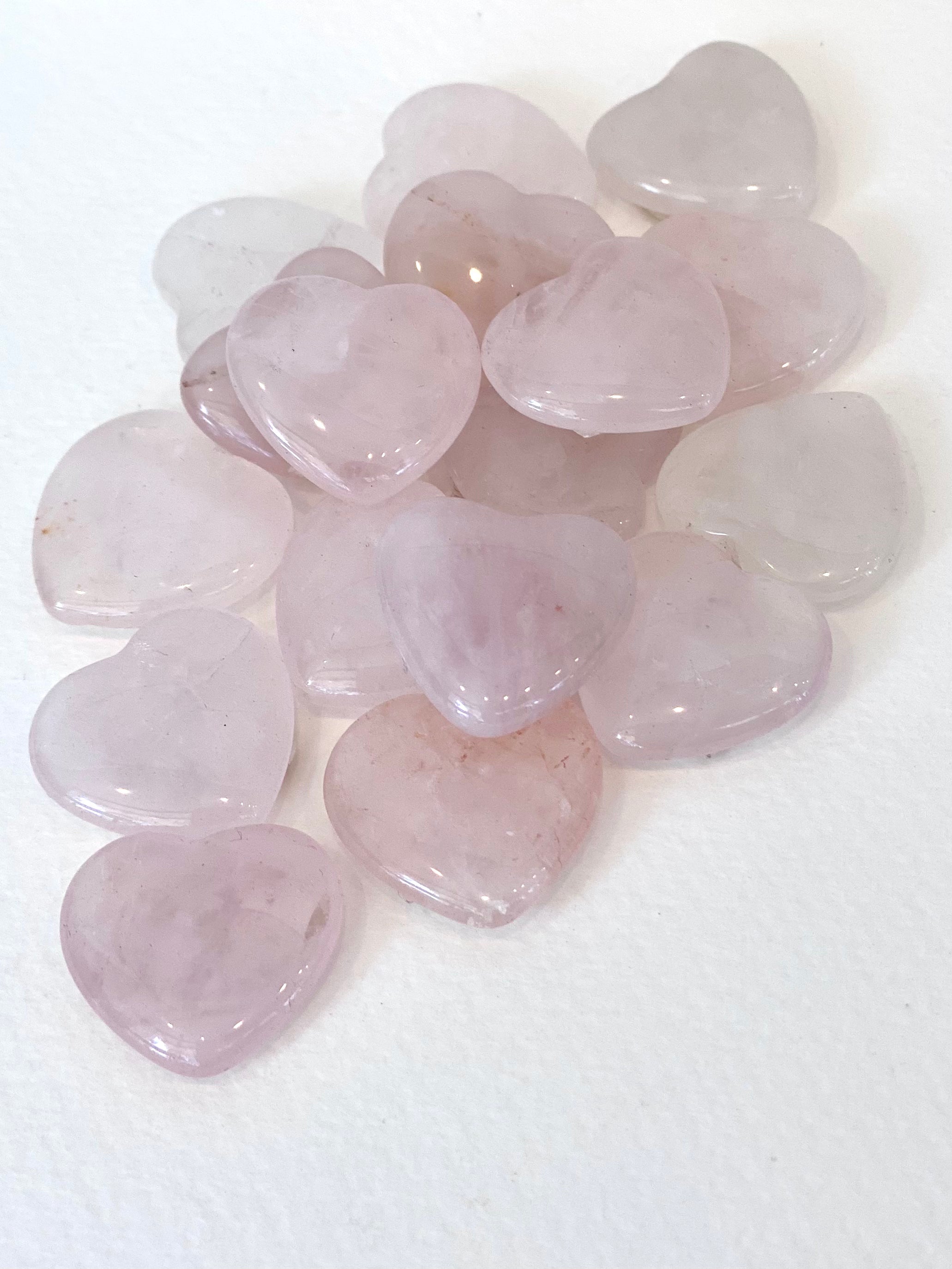 Tiny rose quartz heart tumble