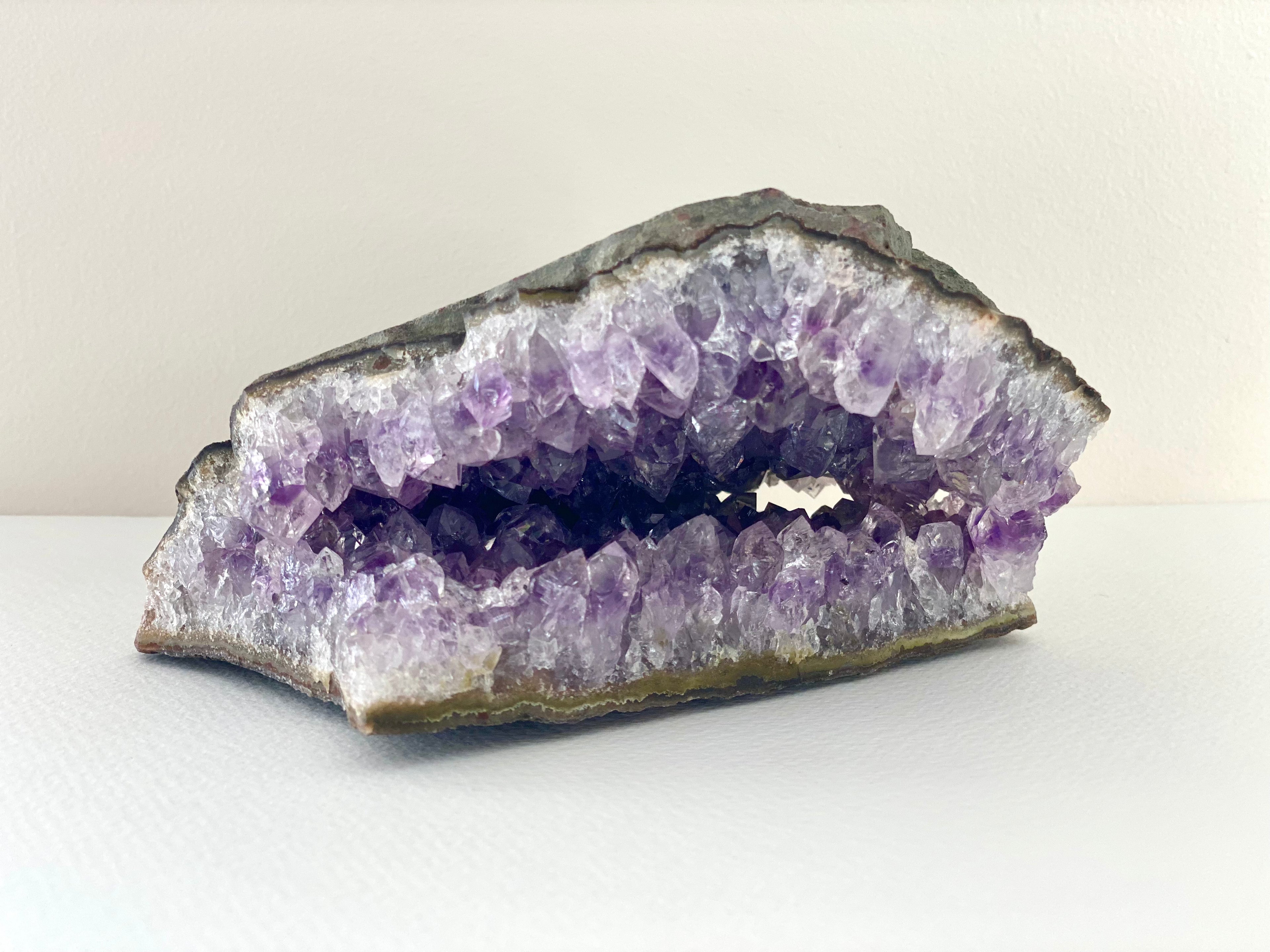 Amethyst Cave Druzy Geode Doublesided 10cm