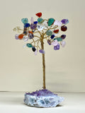 Chakra Chip Tree on Fluorite Base