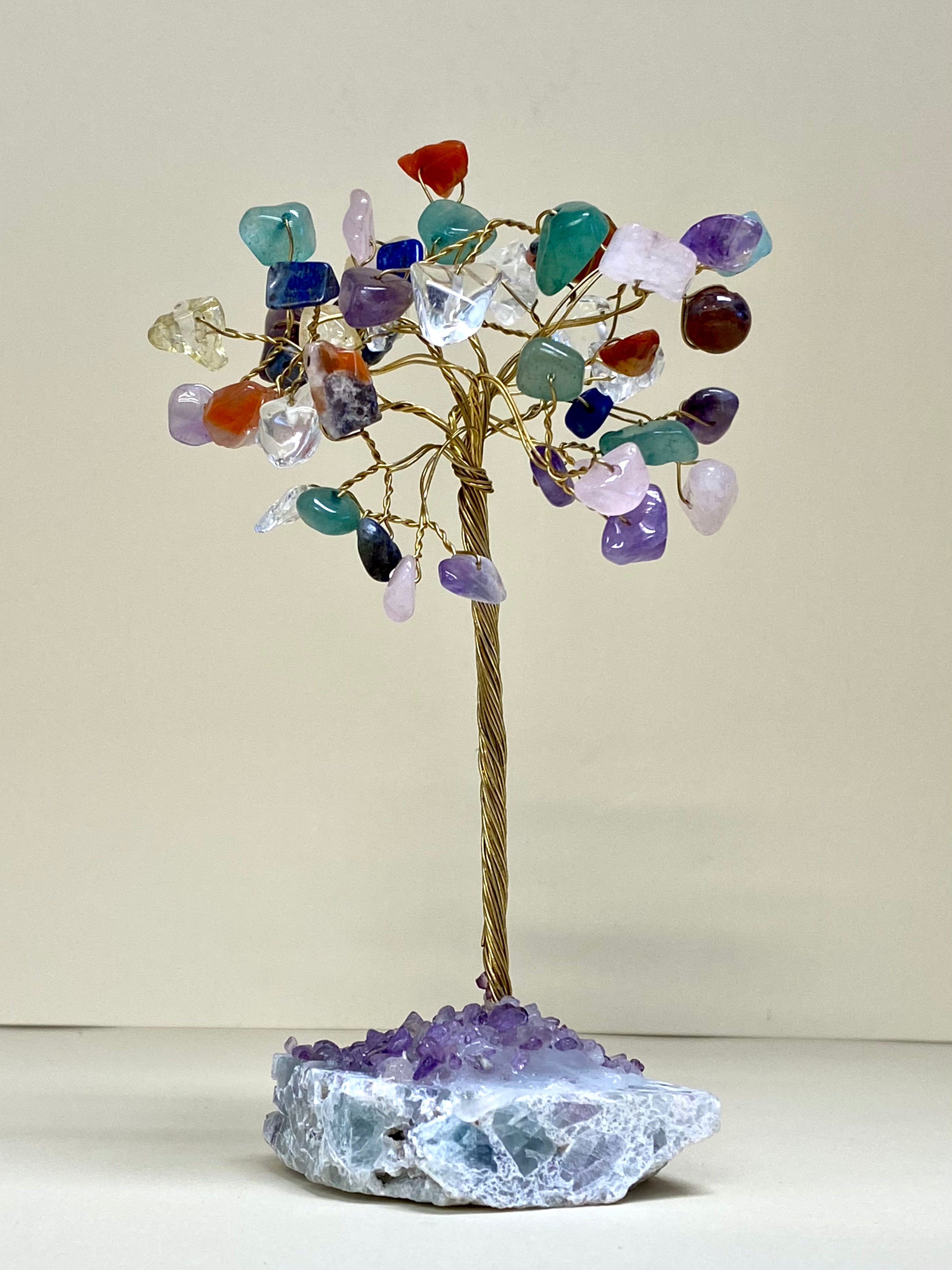 Chakra Chip Tree on Fluorite Base