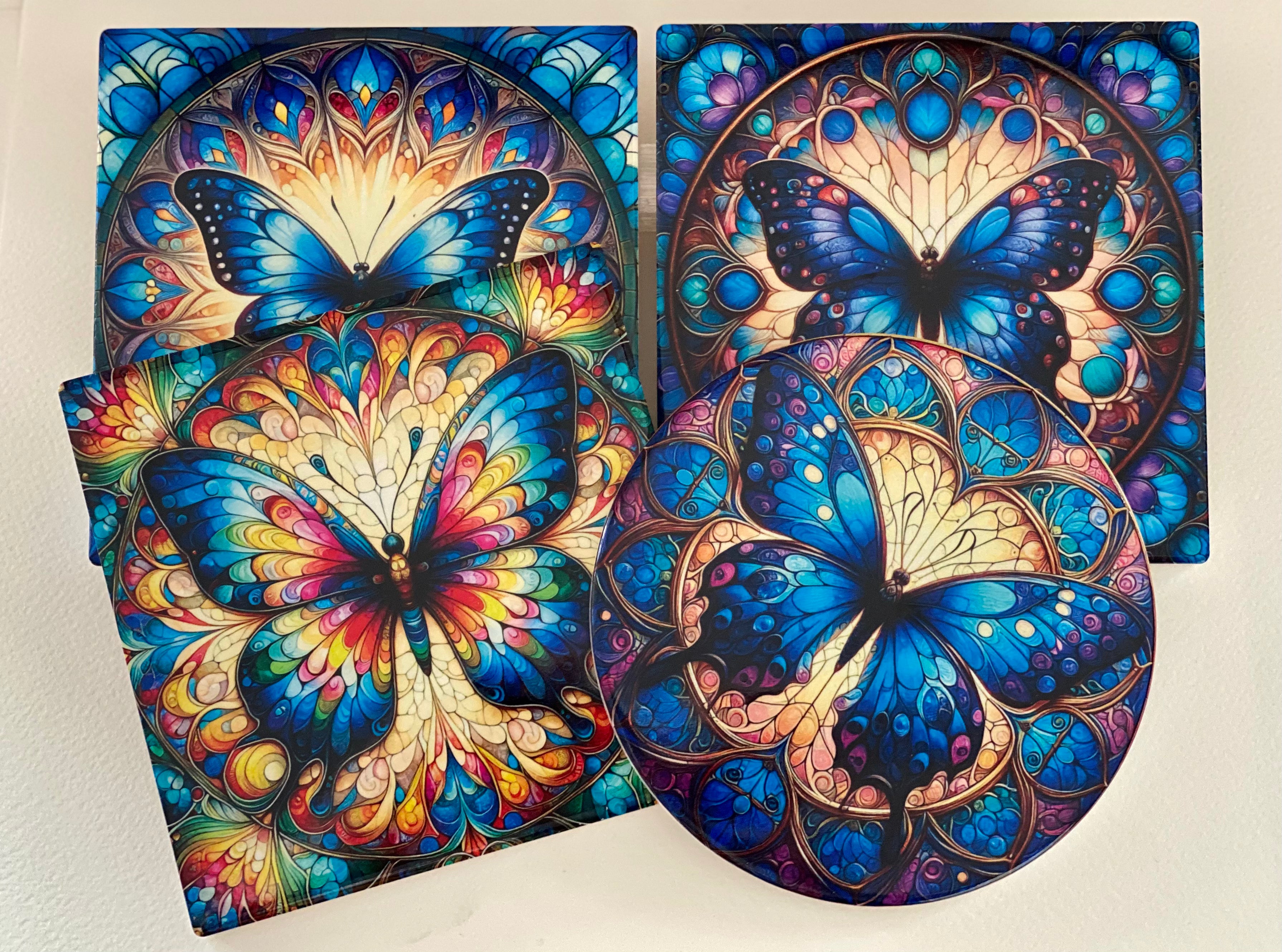 Butterfly Coasters set of 4