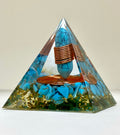 Turquoise Pyramid with Cooper Spiral and Turquoise Point Centre