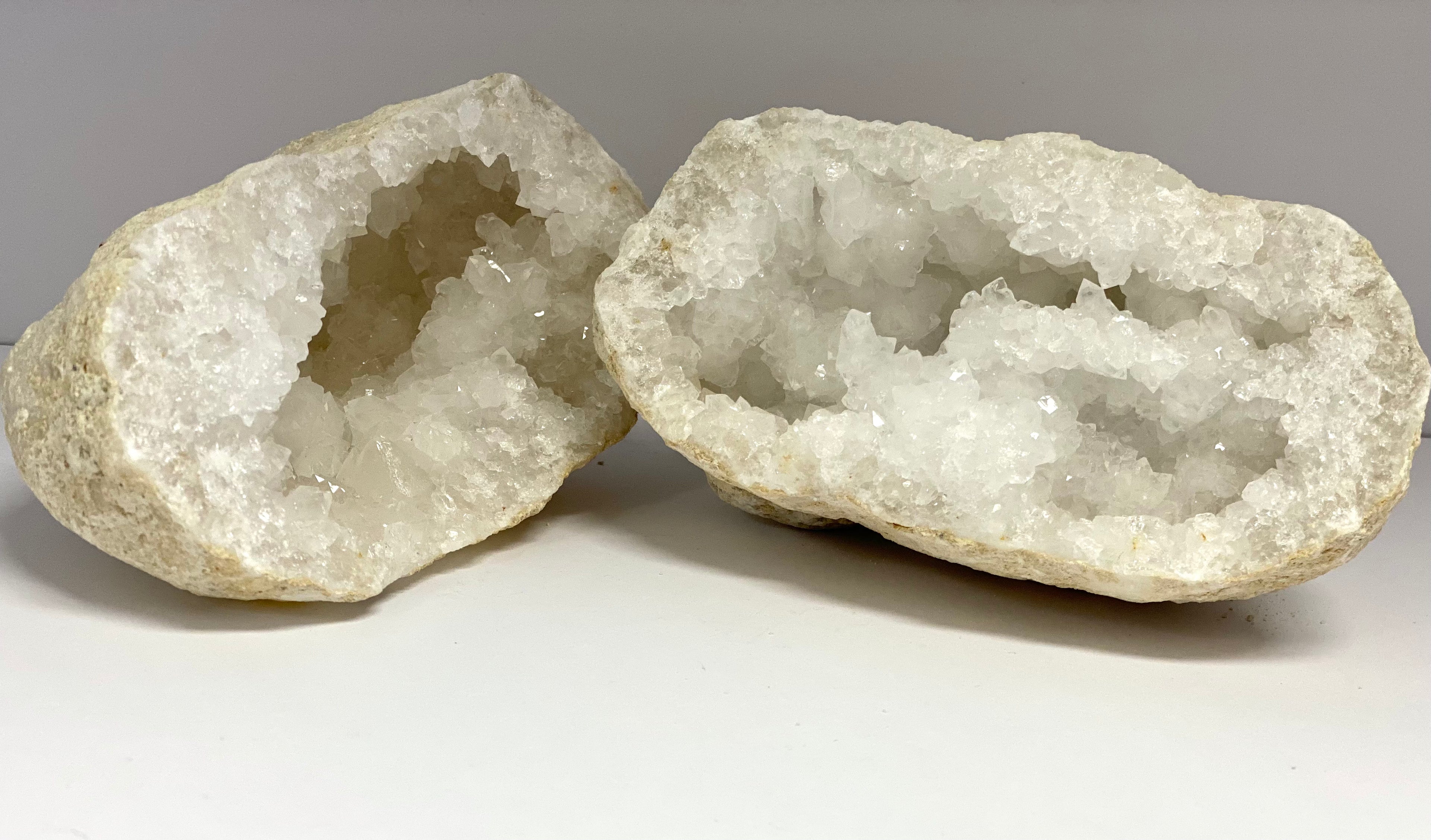 Clear Quartz Geode Large 2 Pieces
