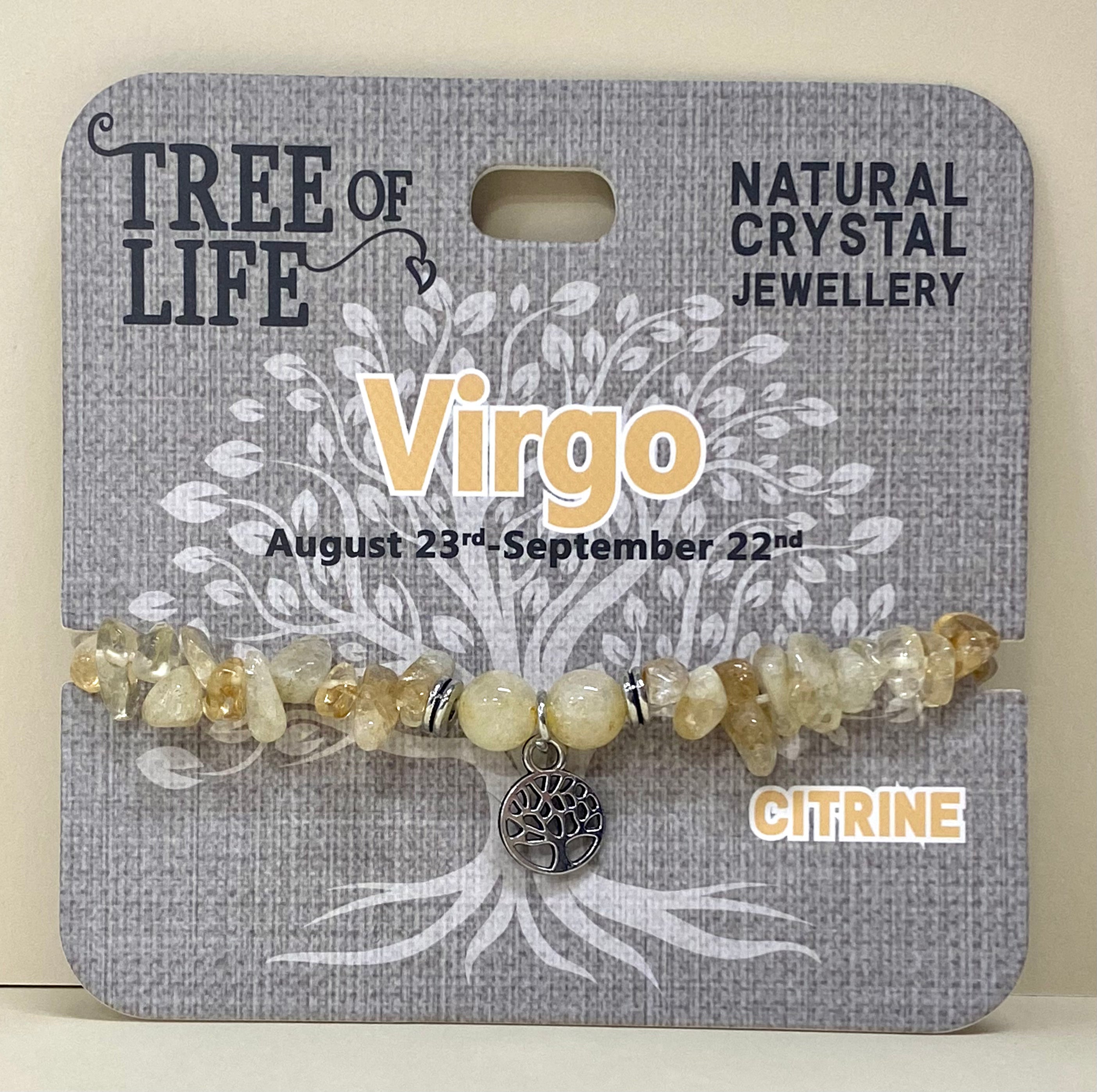 Citrine Bracelet Virgo Tree of Life