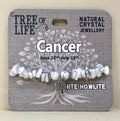 Cancer Howlite Chip Bracelet Tree of Life