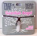 Guardian Angel Rose Quartz Necklace (Tree of Life)